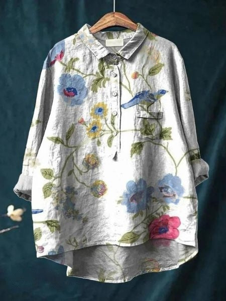 Alodia | Floral French Vintage Blouse