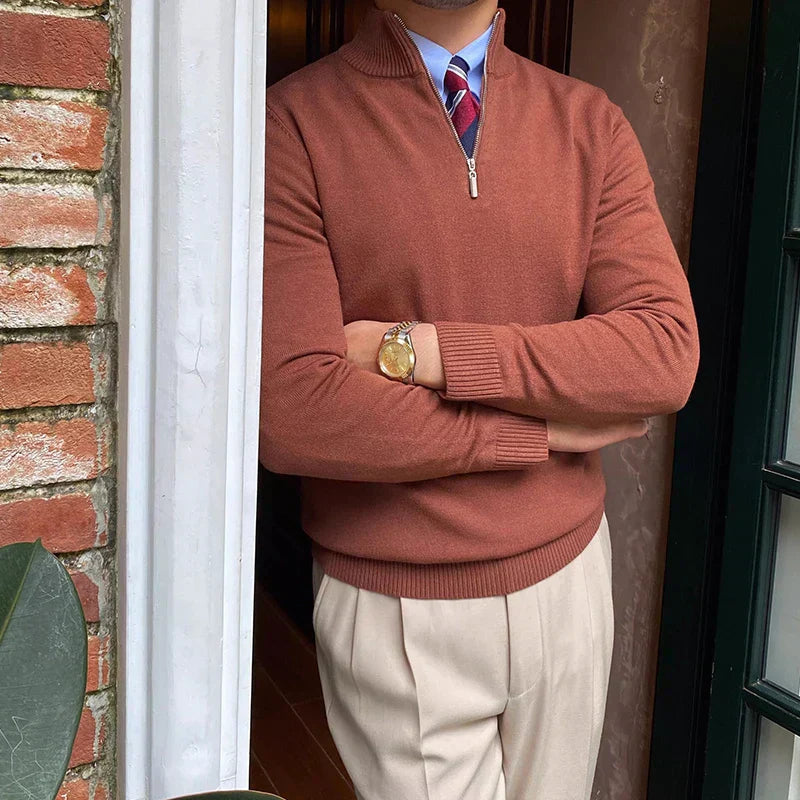 Jevin | Classic Quarter-Zip Sweater