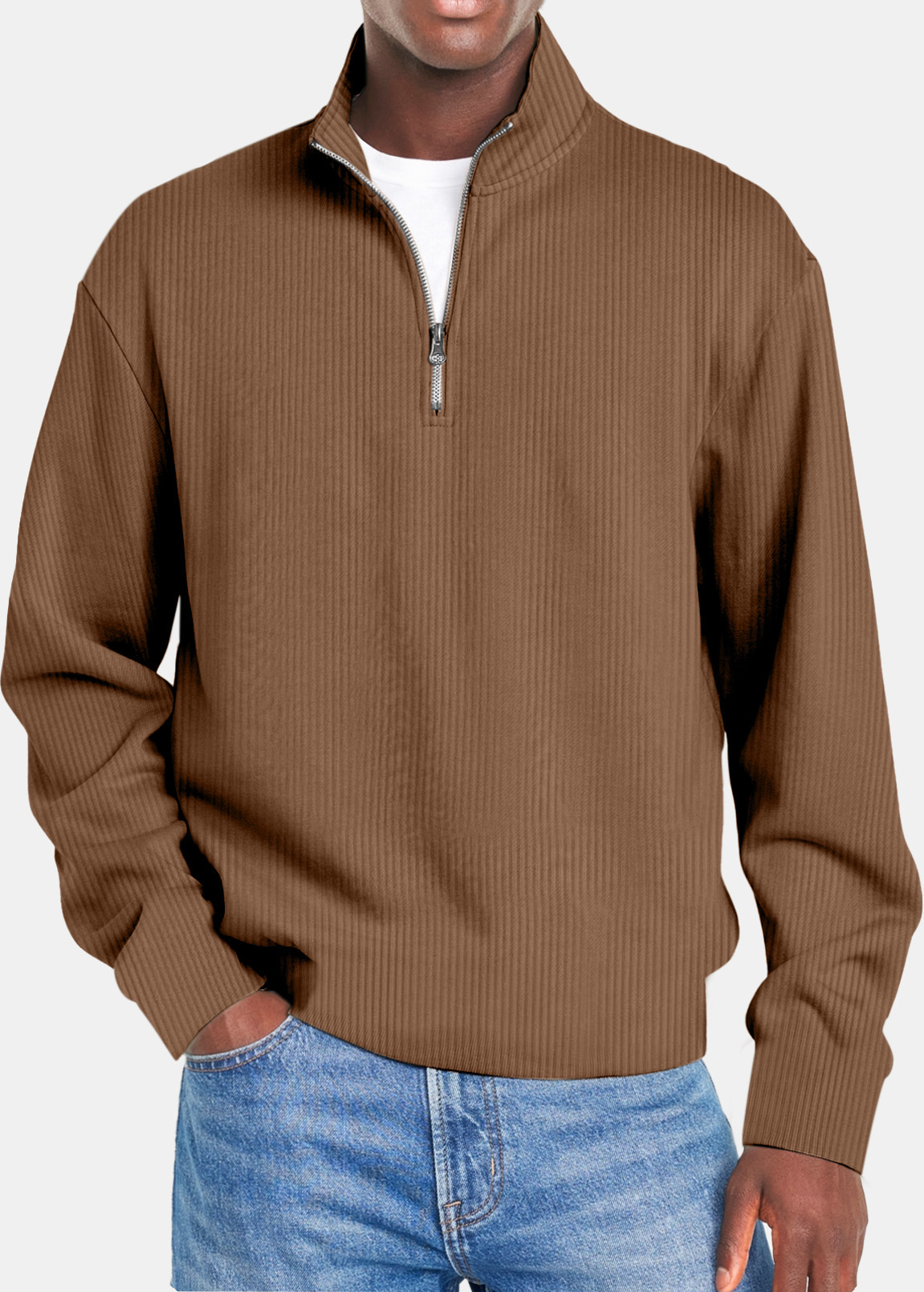 Winson | Waffle Half Zip Shirt