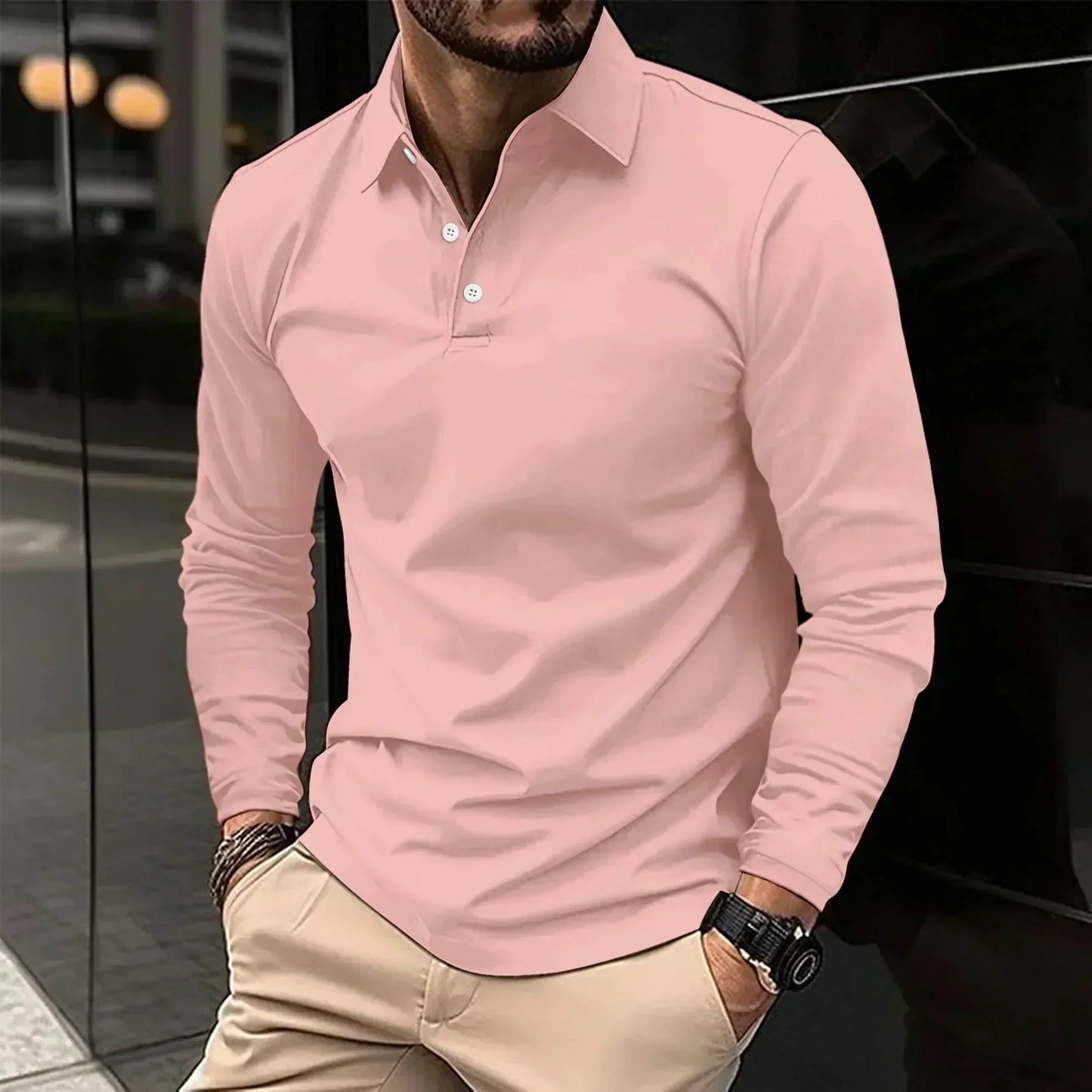 Adrian | Modern Fit Long-Sleeve Polo