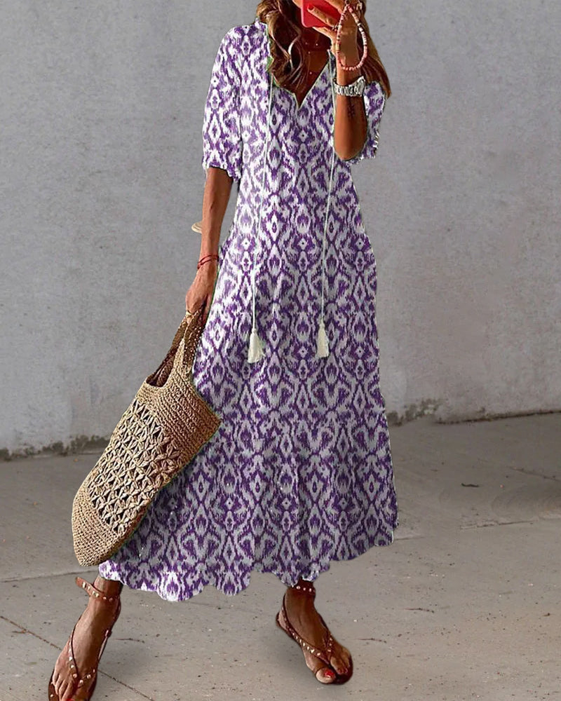 Mikaela | Stylish Boho Belly-Covering Dress