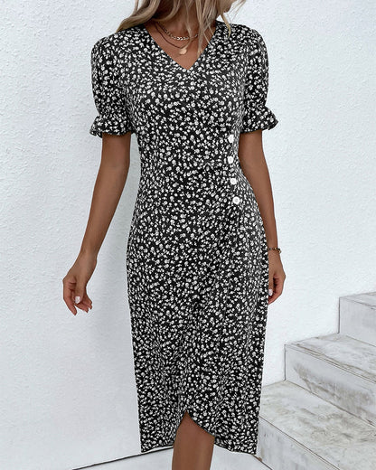 Mieva | Graceful Side-Button Dress