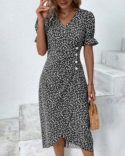Mieva | Graceful Side-Button Dress
