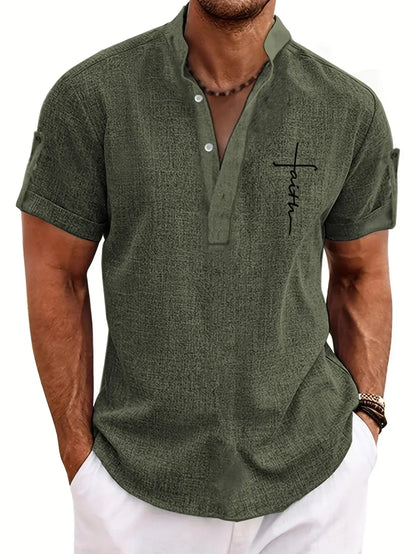 Elvis | Relaxed Stand-Collar Shirt
