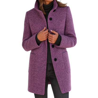 Ariella | Sleek High-Collar Coat