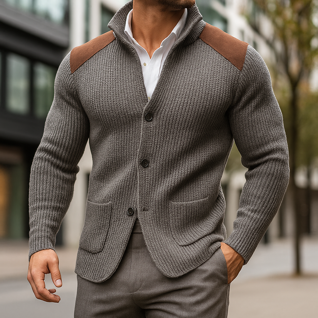 Zaymar | Chic Shoulder Patch Cardigan