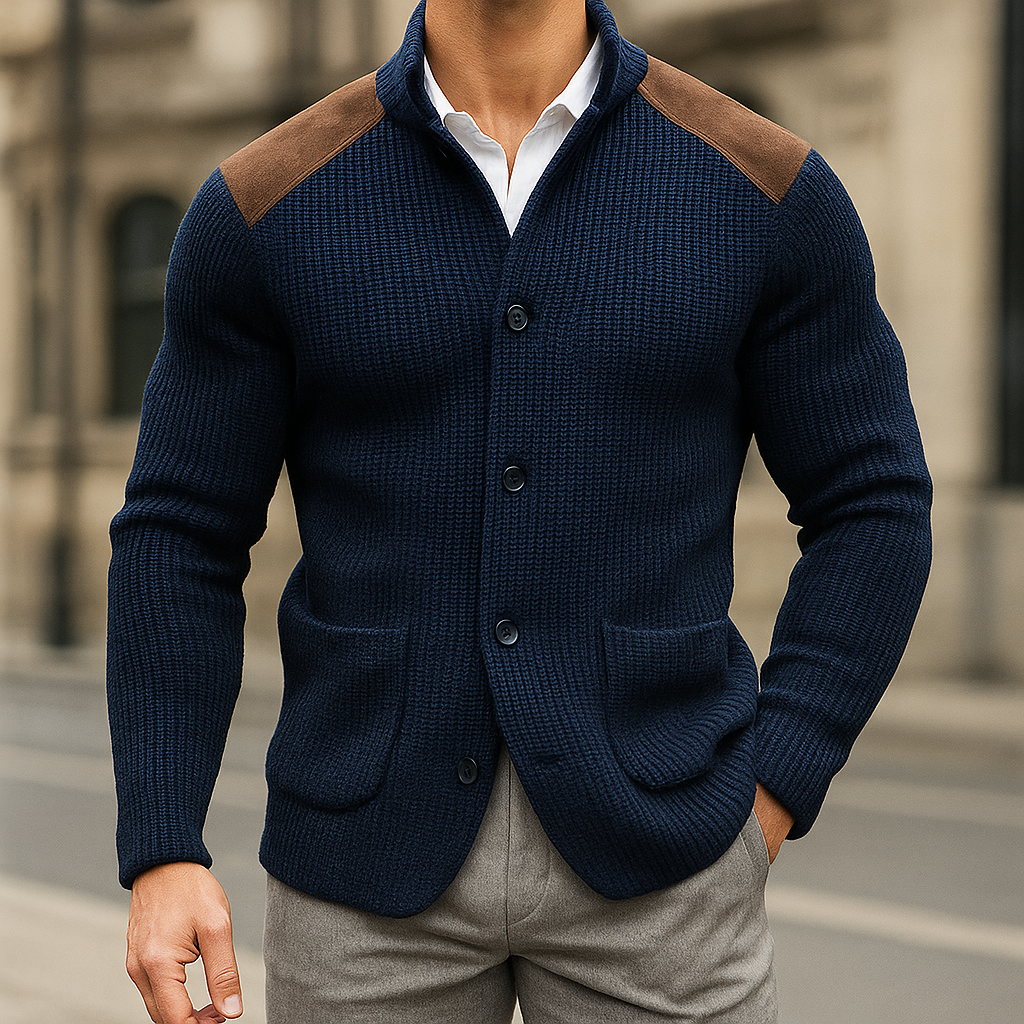Zaymar | Chic Shoulder Patch Cardigan