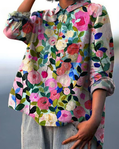 Alodia | Floral French Vintage Blouse