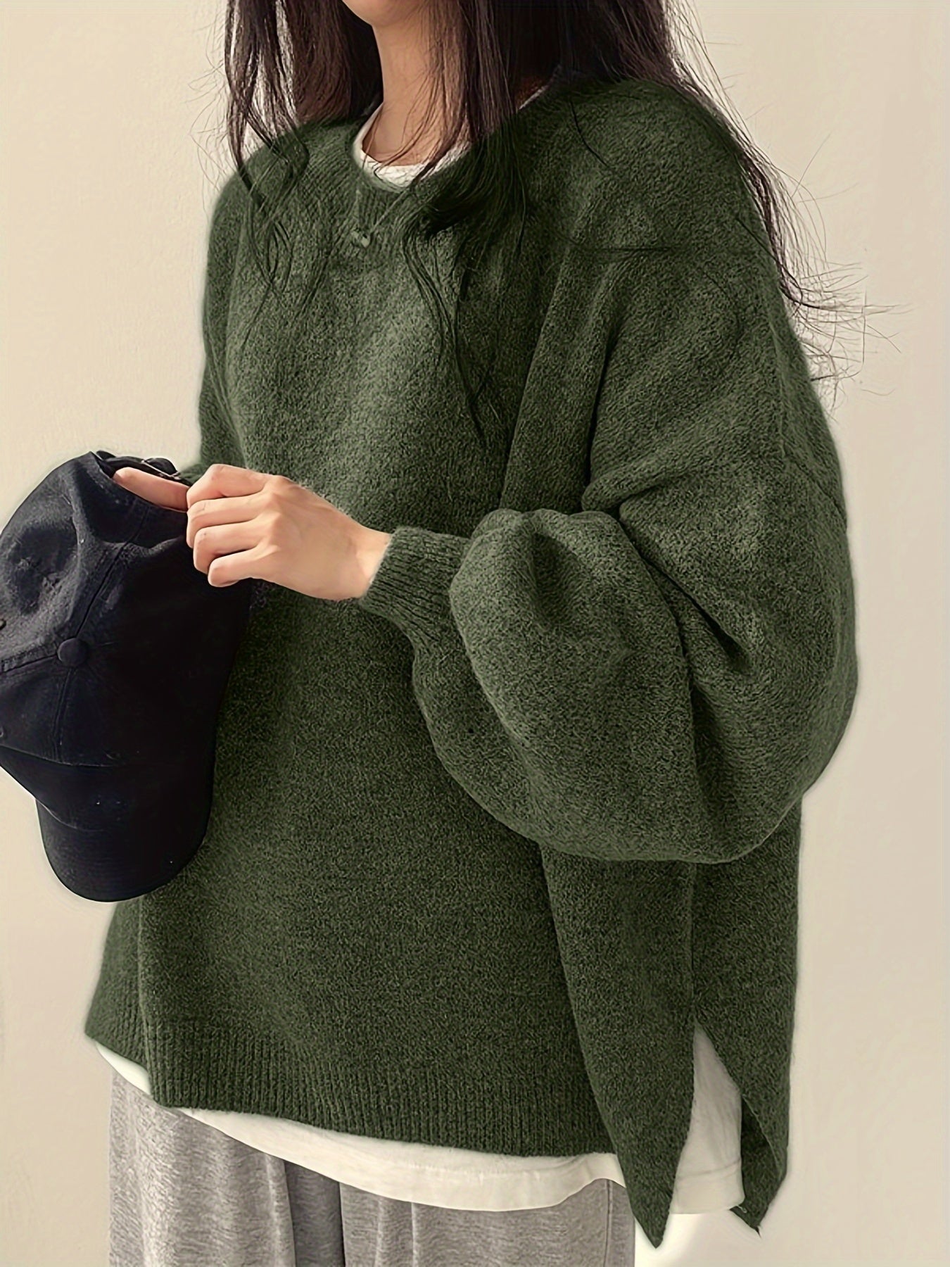 Aemie | Oversized Crewneck Sweater