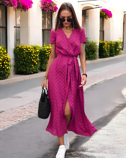 Delanie | Elegant Floral Wrap Dress