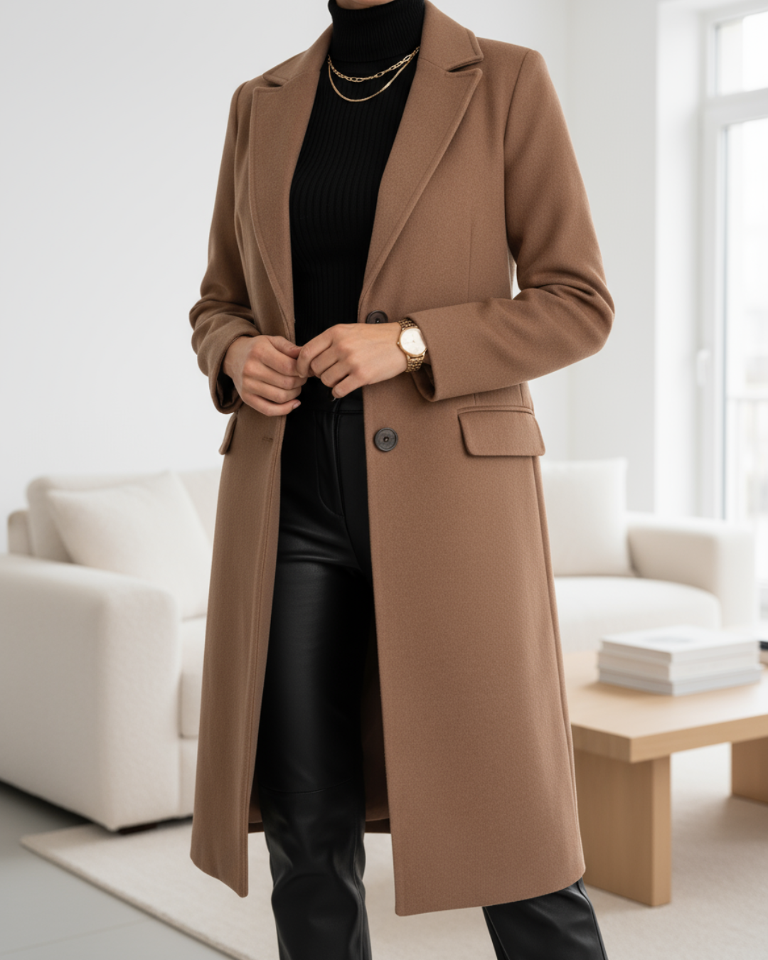 Thaline | Chic Longline Overcoat