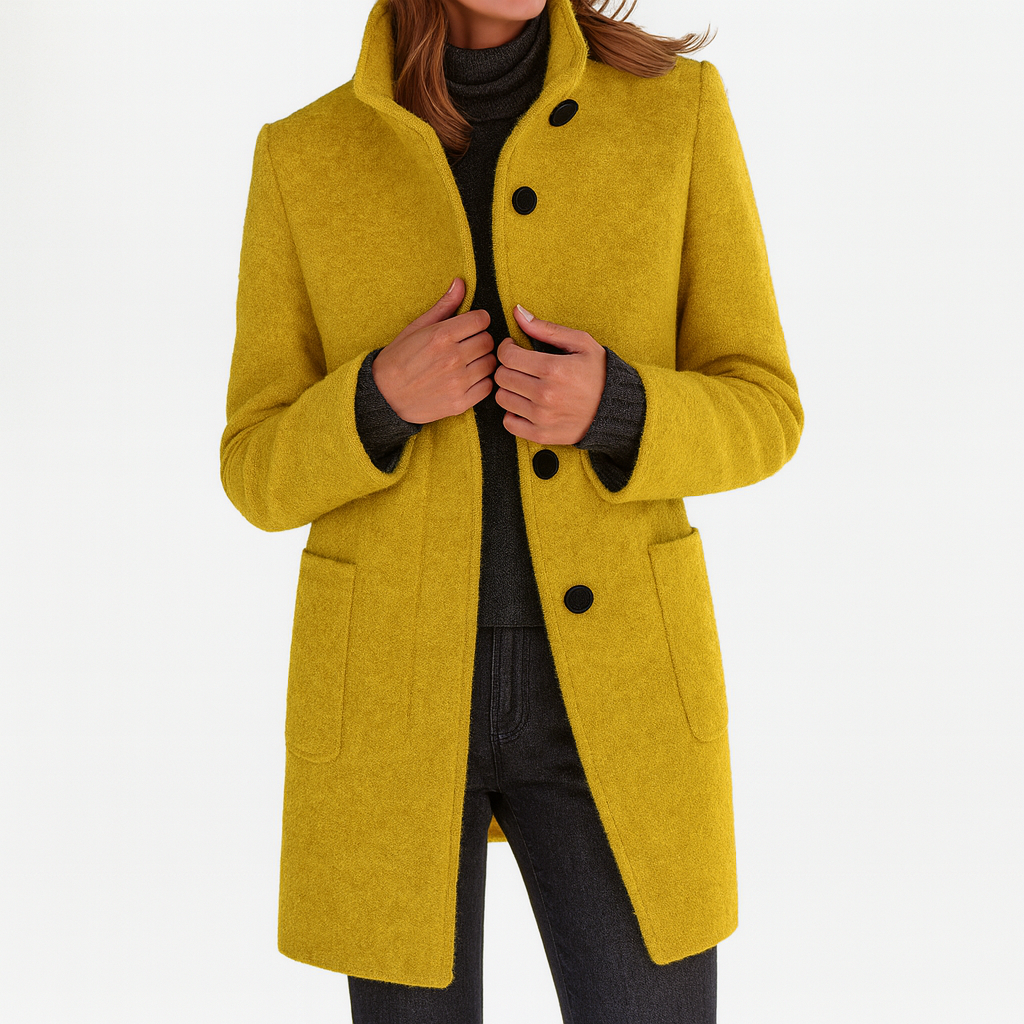 Ariella | Sleek High-Collar Coat
