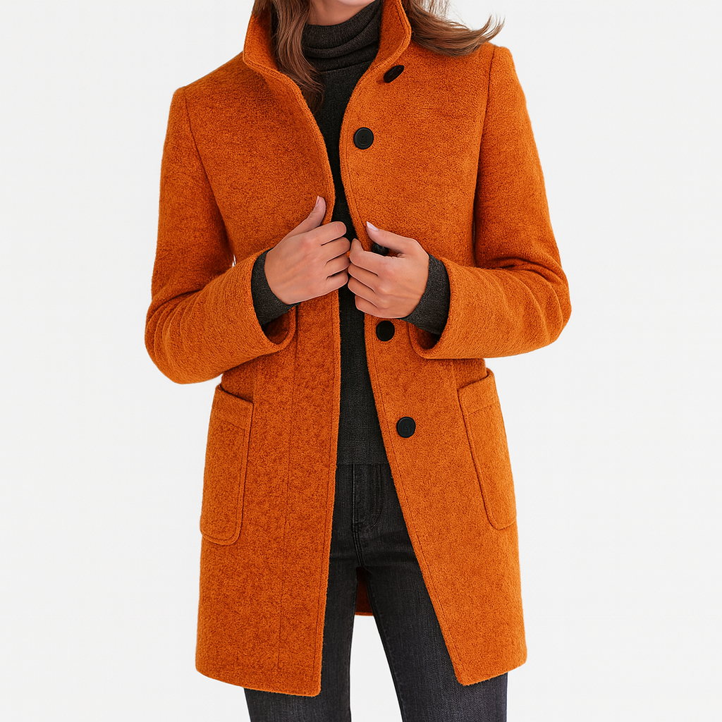 Ariella | Sleek High-Collar Coat