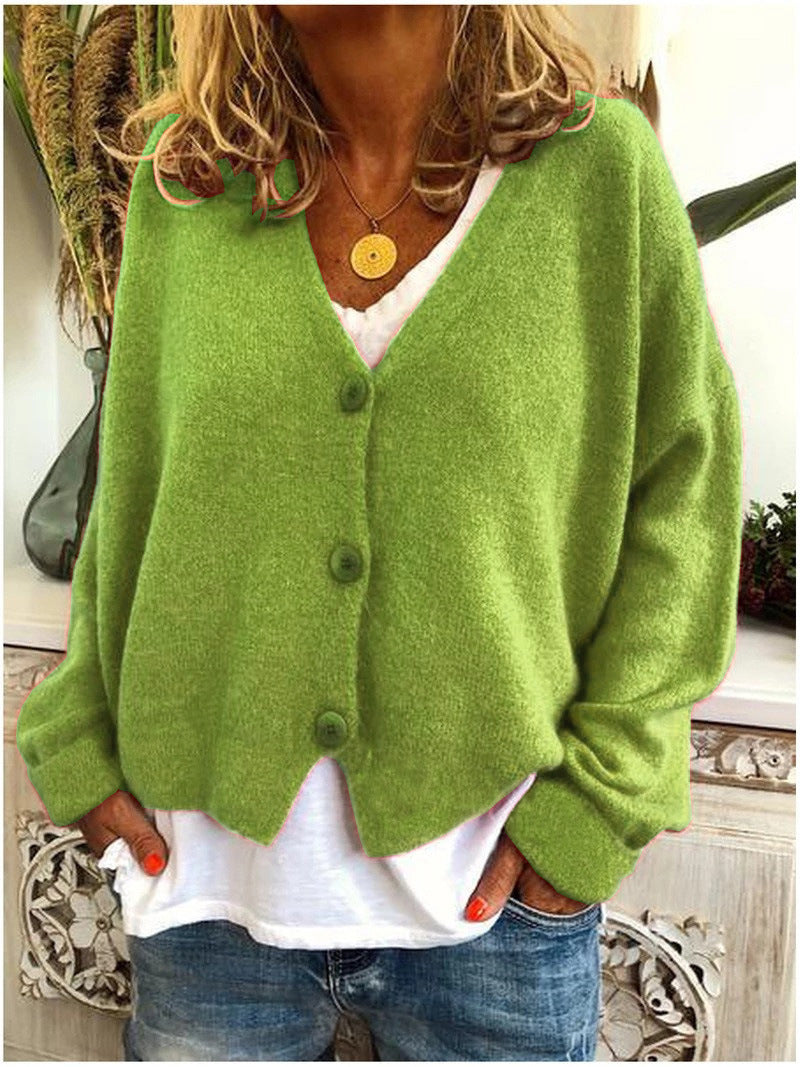 Eleni | Soft V-Neck Button-Up Cardigan