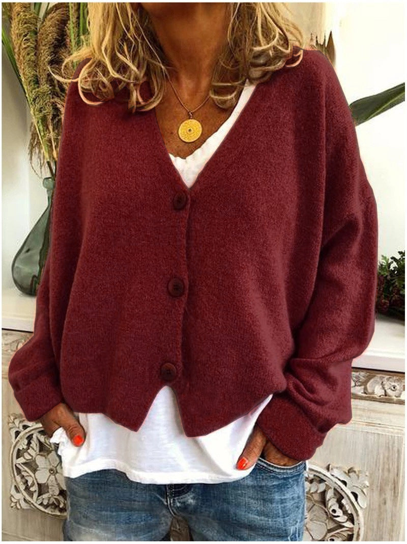 Elaine | Soft V-Neck Button-Up Cardigan