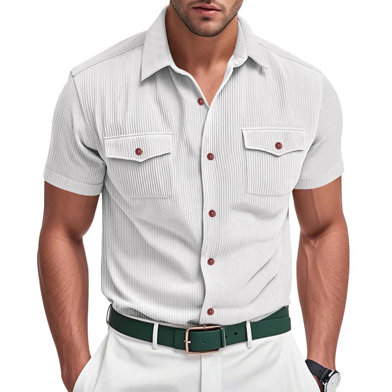 Zenon | Textured Button-Up Shirt