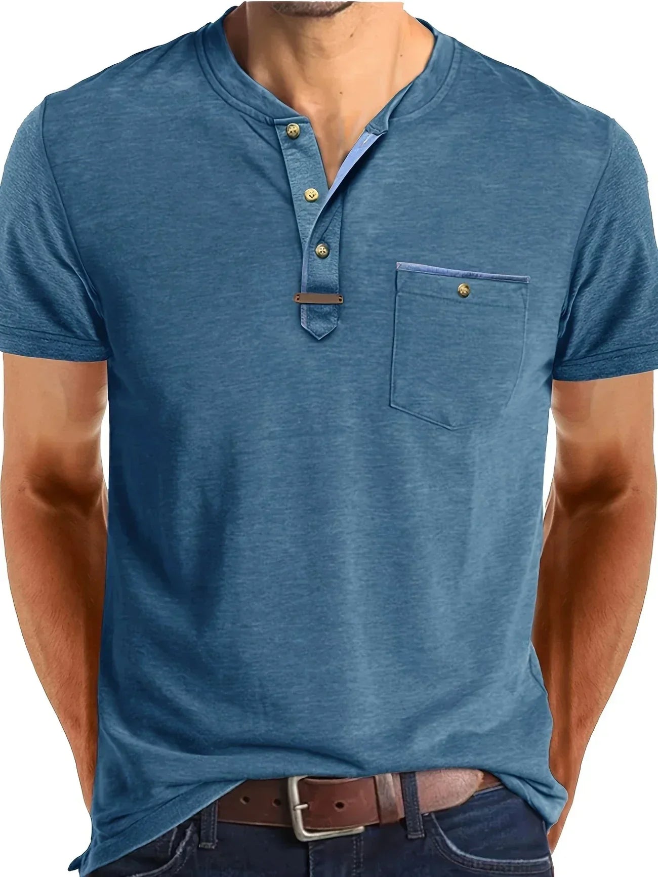 Slade | Classic Round Neck Pocket Shirt