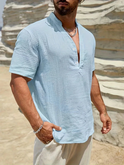 Scott | Cozy Stand-Collar Summer Shirt