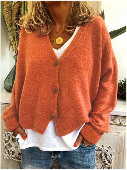 Elaine | Soft V-Neck Button-Up Cardigan