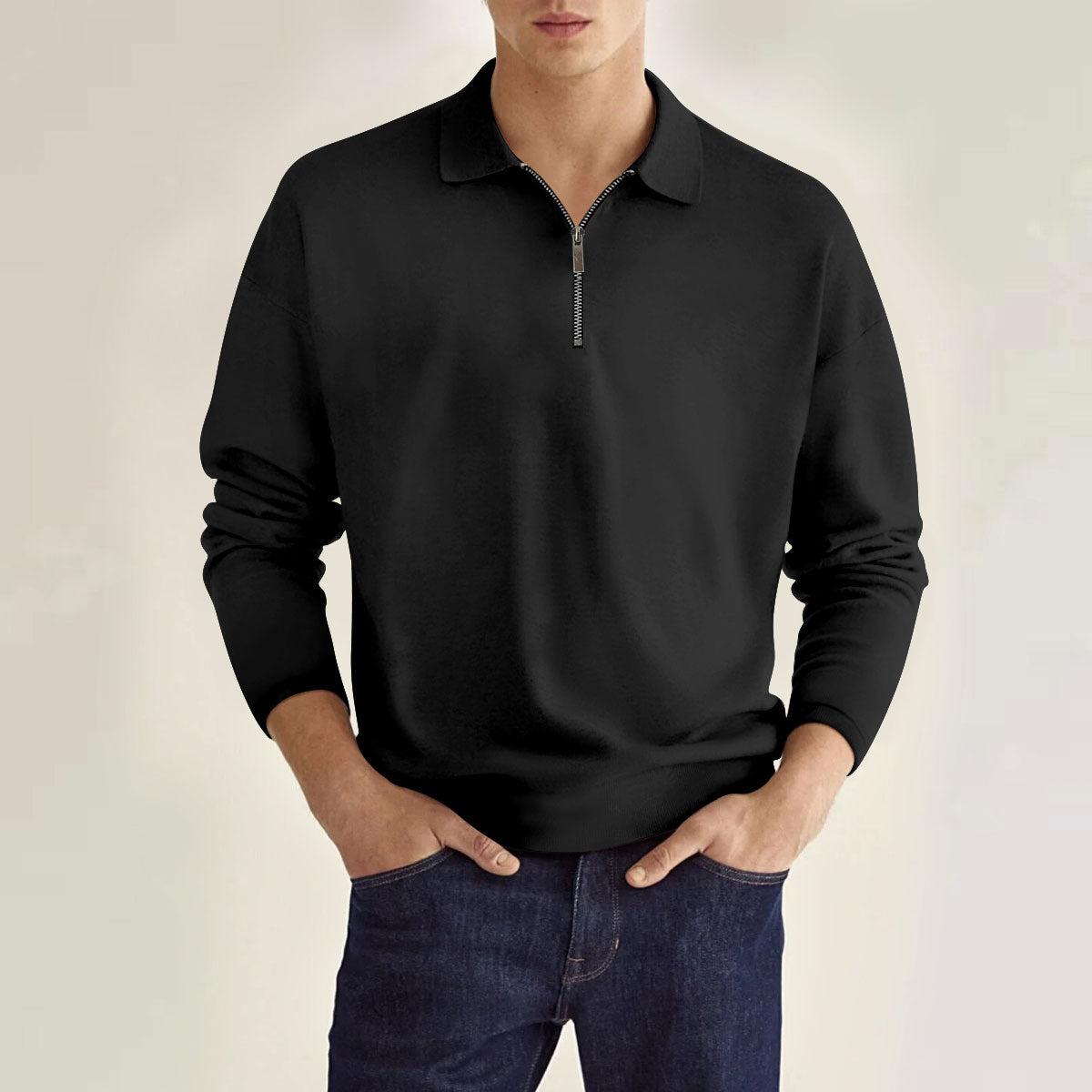 Larkin | Classic Zip Polo Shirt