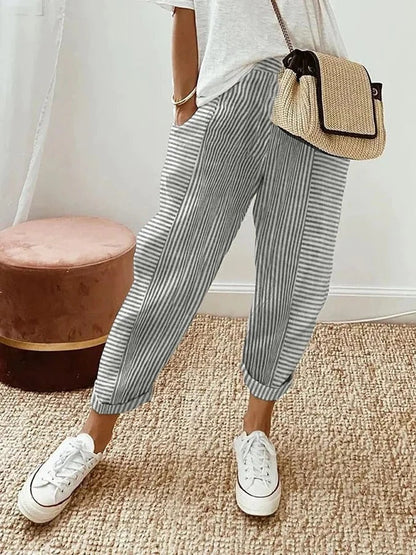 Adelle | Comfortable Striped Pants