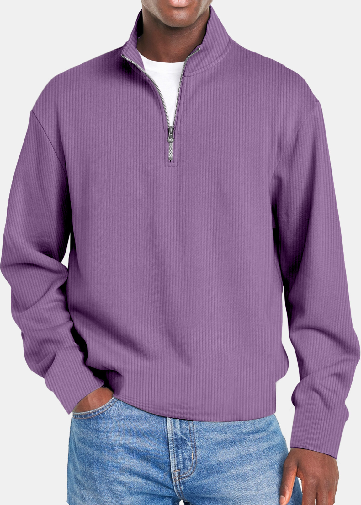 Winson | Waffle Half Zip Shirt