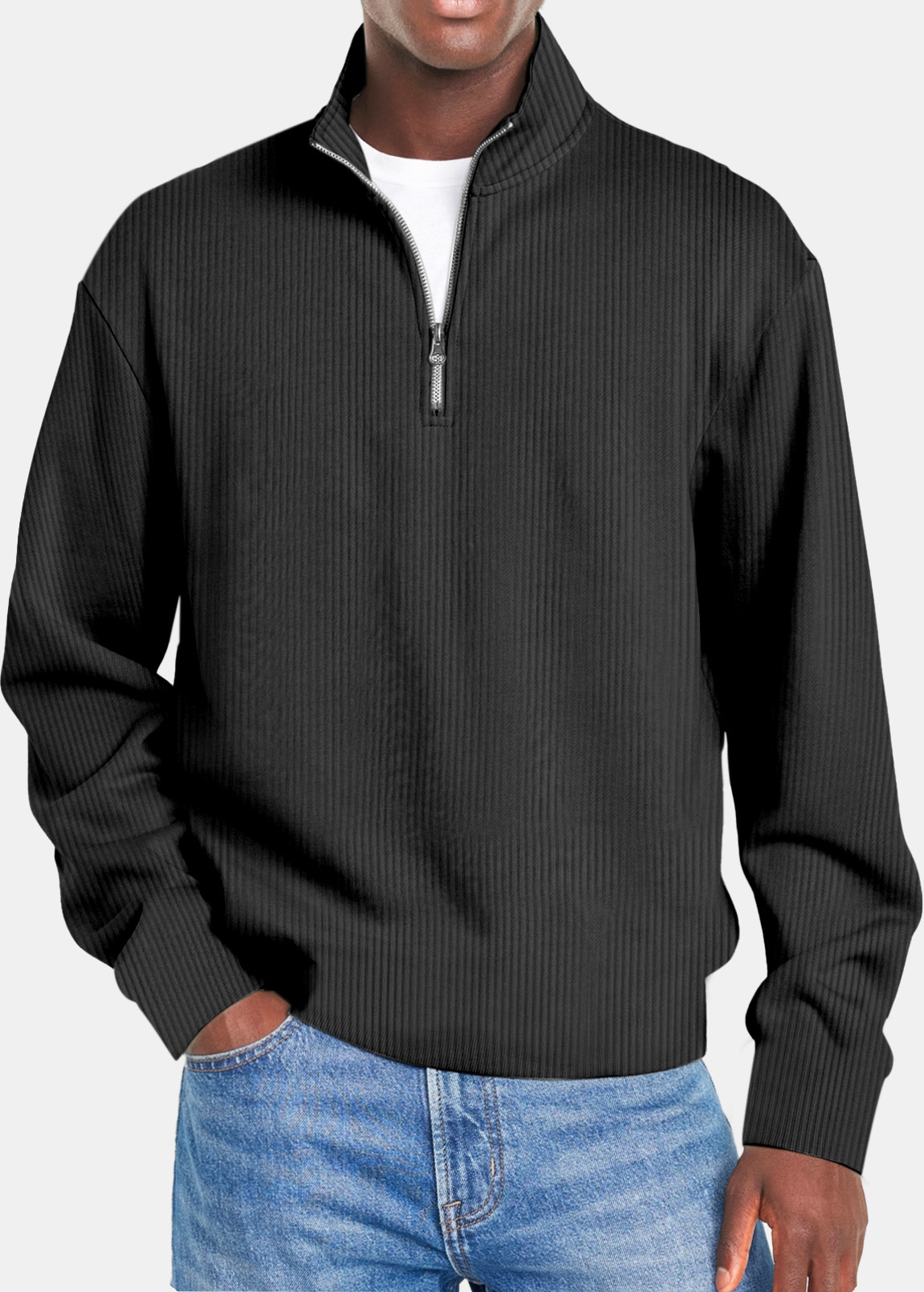 Winson | Waffle Half Zip Shirt
