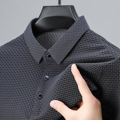 Andres | Textured Elegance Polo Shirt