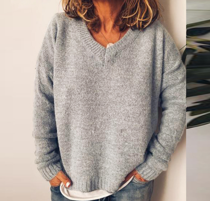 Natalia | Cozy Oversized V-Neck Sweater