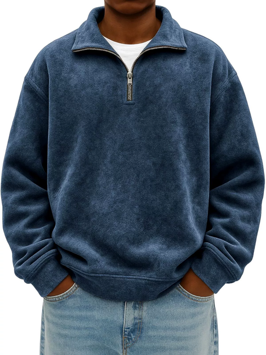 Vhon | Retro Quarter Zip Shirt