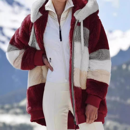 Yvana | Stylish Block Hooded Jacket