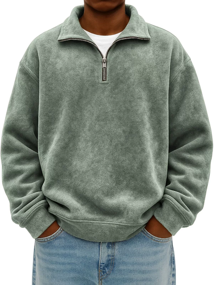 Vhon | Retro Quarter Zip Shirt