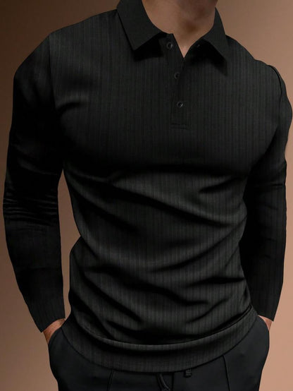Leon | Stylish Fitted Long-Sleeve Polo
