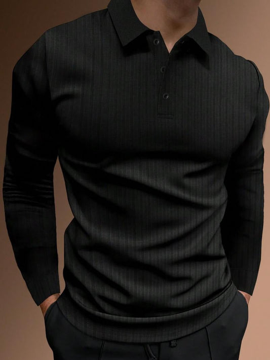 Leon | Stylish Fitted Long-Sleeve Polo