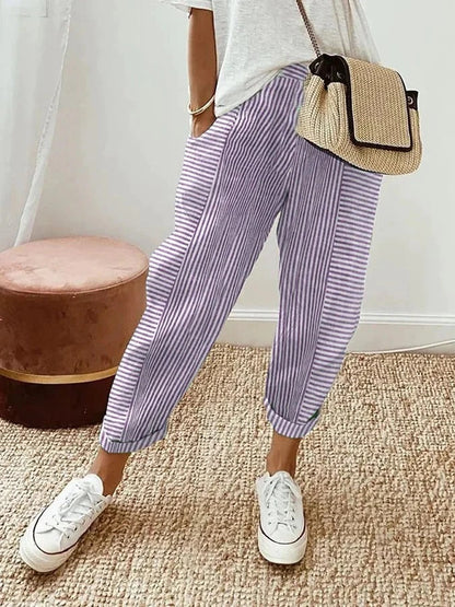 Adelle | Comfortable Striped Pants