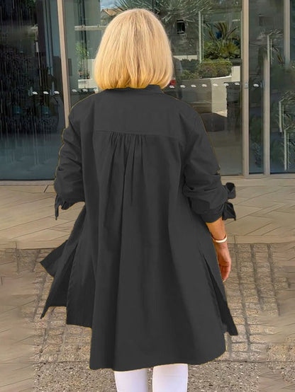 Venetia | Chic Tie-Sleeve Button Shirt