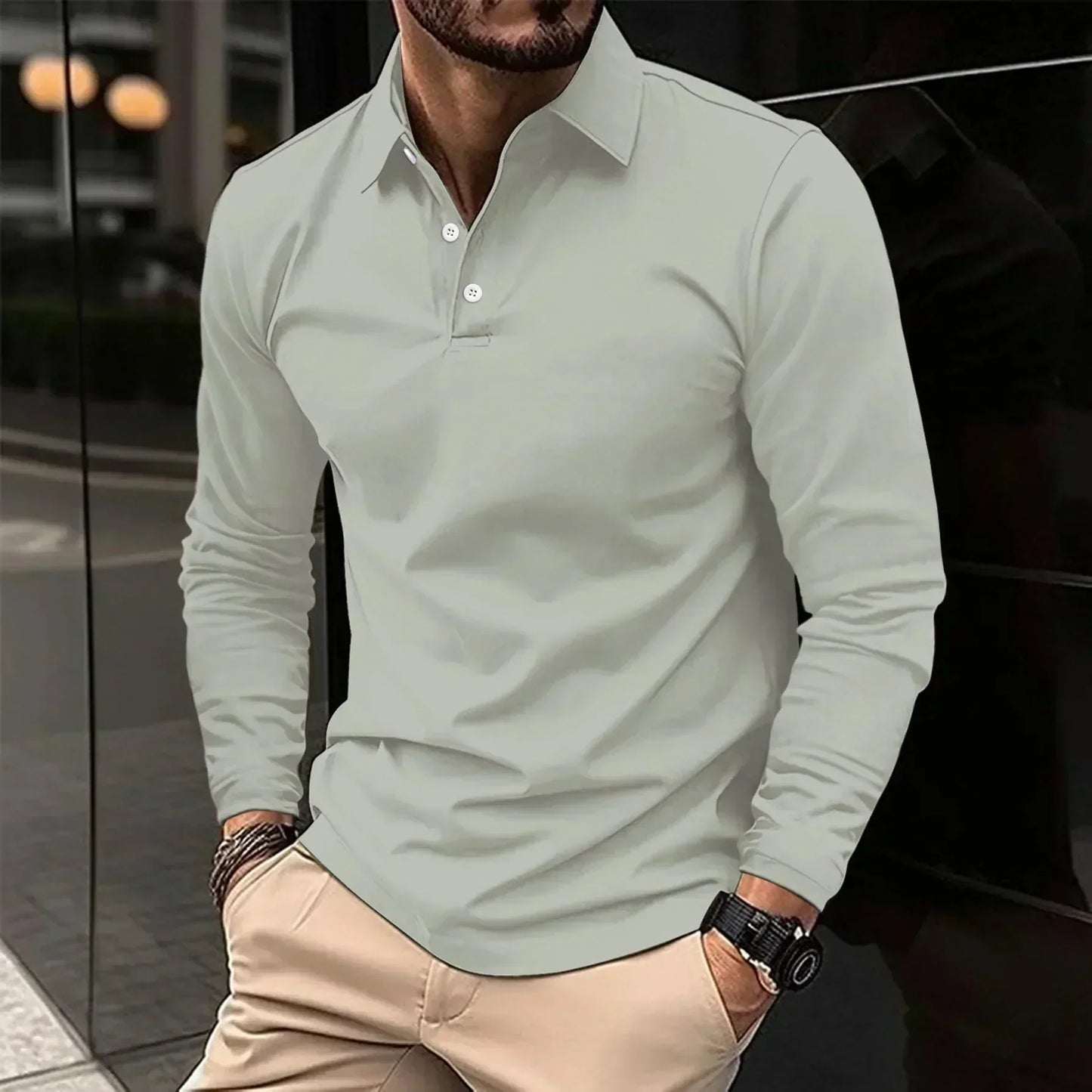 Adrian | Modern Fit Long-Sleeve Polo