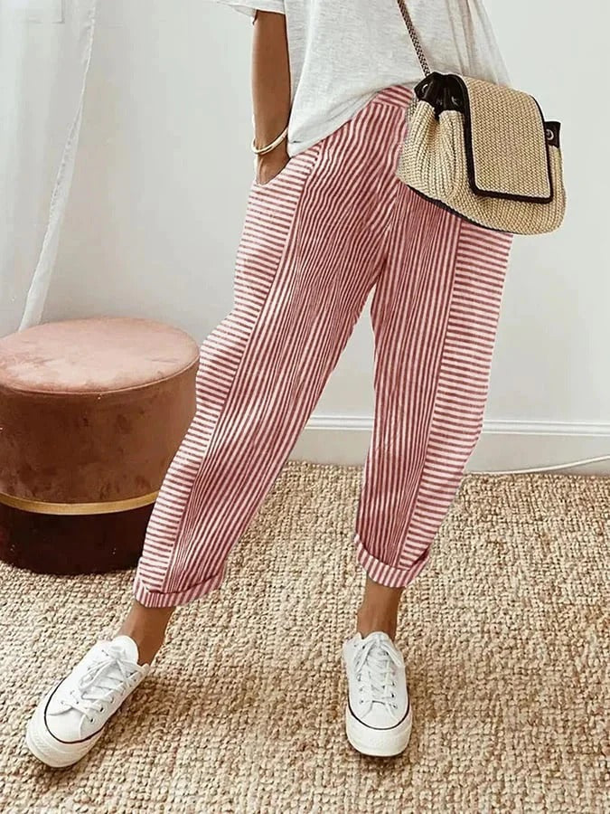 Juliana | Comfy Striped Pants