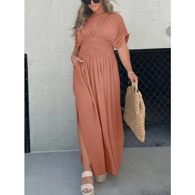 Alyza | Elegant V-Neck Maxi Dress