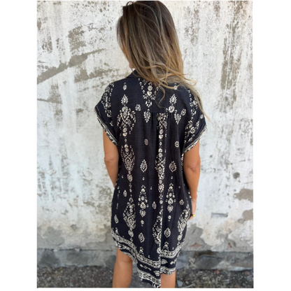 Lysette | Loose Fit Printed Pocket Dress