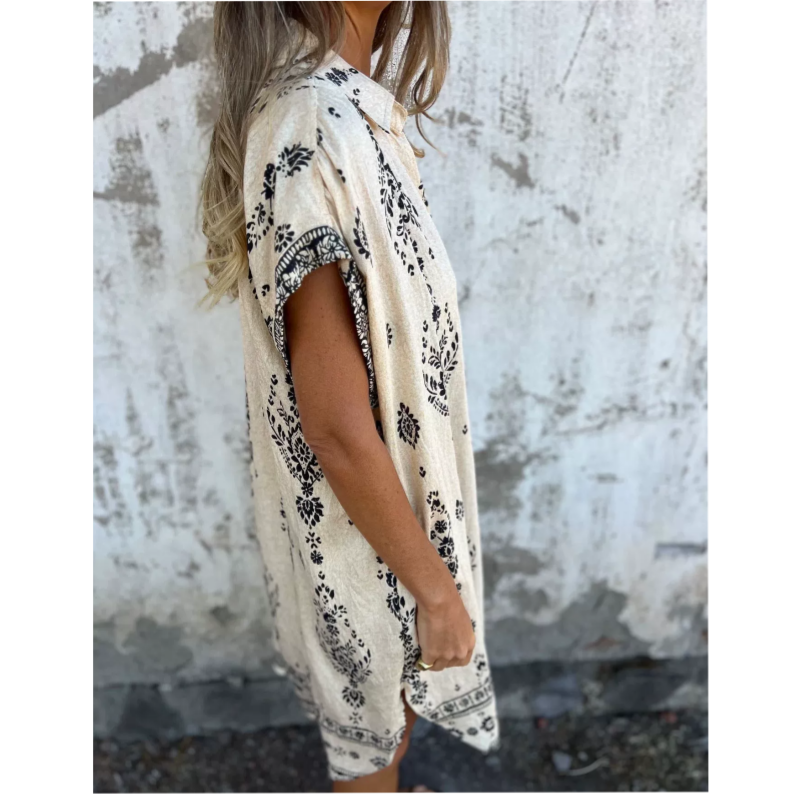 Lysette | Loose Fit Printed Pocket Dress