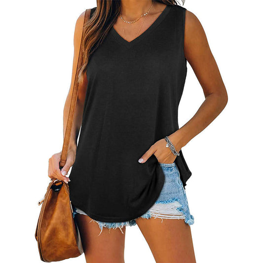 Ylona | Classic Summer V-Neck Top