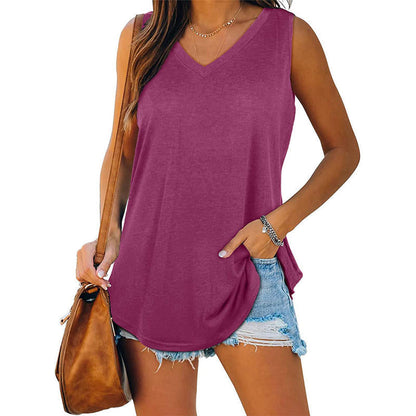 Ylona | Classic Summer V-Neck Top