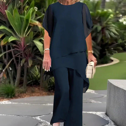 Herlene | Chic Irregular Top and Pants Set