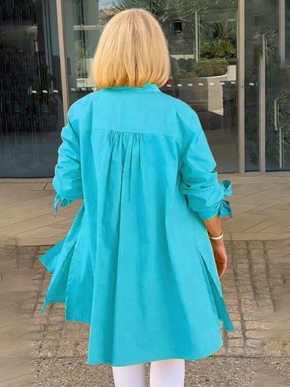Venetia | Chic Tie-Sleeve Button Shirt
